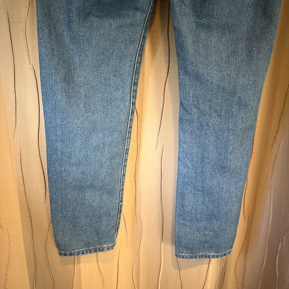 Denim Blvd Los Angeles Medium Wash Boyfriend Chain Side Jeans, Size Small - Picture 9 of 12